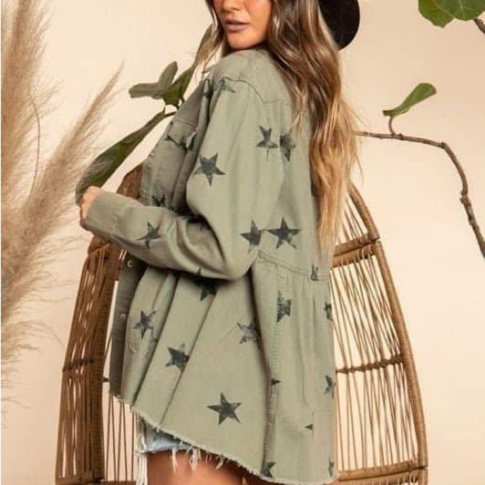 Star-Patterned Starlit Green Jacket